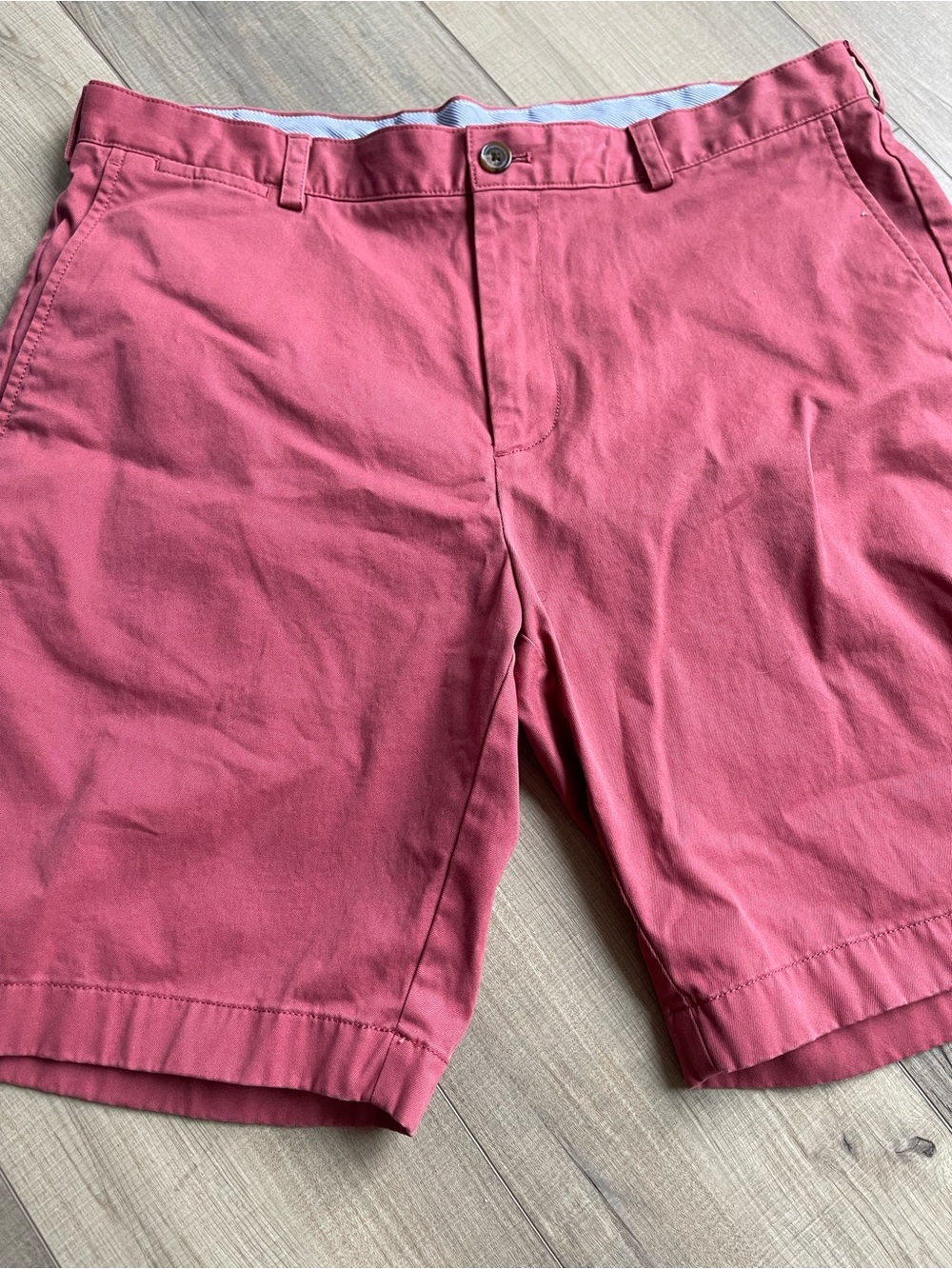 Brooks Brothers Mens 38 Red Chino Shorts Cotton Flat Front Preppy